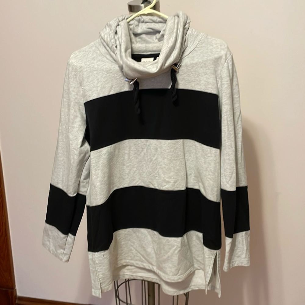 Women’s Pullover Sweatshirt Sz Large Black & Gray Rafaella.